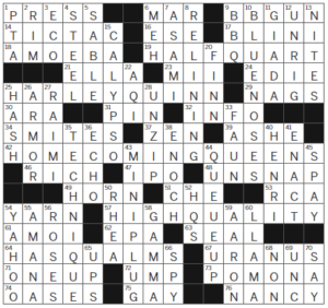LA Times Crossword Answers Tuesday May 16th 2023