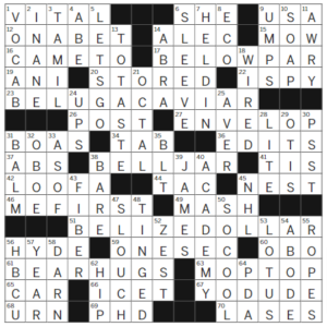 LA Times Crossword Answers Wednesday May 31st 2023
