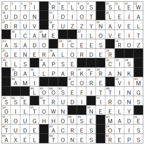 LA Times Crossword Answers Friday June 2nd 2023