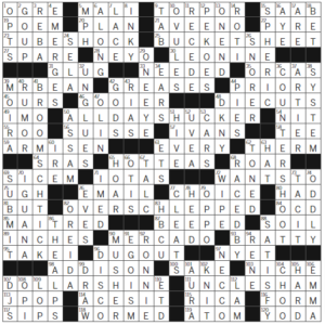 LA Times Crossword Answers Sunday June 4th 2023