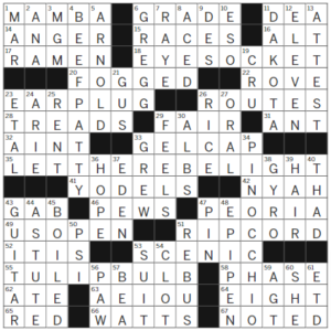 LA Times Crossword Answers Tuesday June 27th 2023
