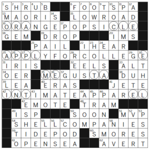 LA Times Crossword Answers Wednesday June 21st 2023