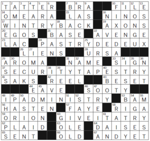 LA Times Crossword Answers Friday July 28th 2023