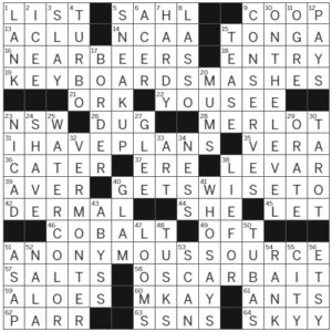 LA Times Crossword Answers Saturday July 1st 2023