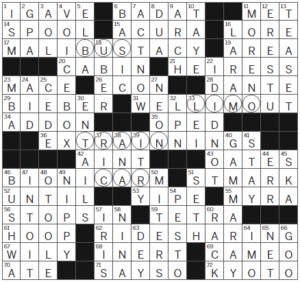 LA Times Crossword Answers Wednesday July 12th 2023