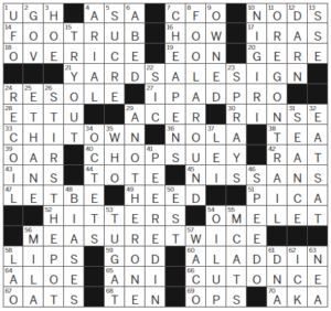 LA Times Crossword Answers Wednesday July 5th 2023