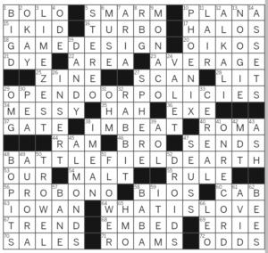LA Times Crossword Answers Thursday July 20 2023