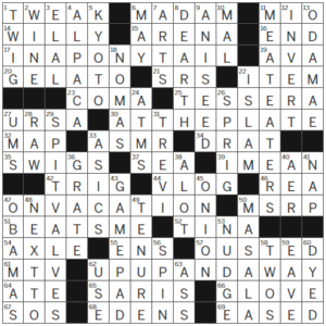 LA Times Crossword Answers Monday August 7th 2023