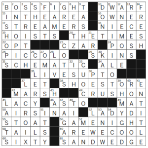 LA Times Crossword Answers Saturday August 5th 2023