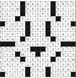 LA Times Crossword Answers Tuesday August 8th 2023