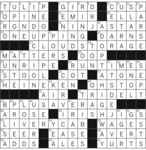 LA Times Crossword Answers Saturday August 19 2023