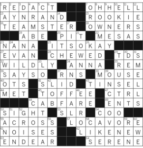 LA Times Crossword Answers Wednesday August 23 2023