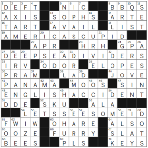LA Times Crossword Answers Friday September 8th 2023