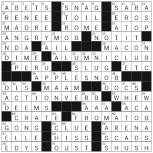 LA Times Crossword Answers Monday September 11th 2023