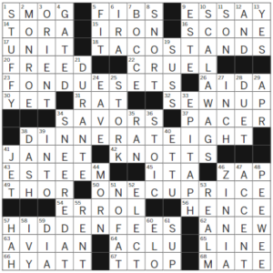 LA Times Crossword Answers Tuesday September 12th 2023
