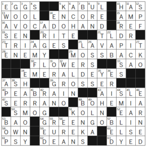 LA Times Crossword Answers Wednesday September 20th 2023