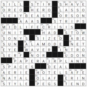 LA Times Crossword Answers Wednesday September 27th 2023