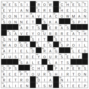 LA Times Crossword Answers Wednesday September 6th 2023