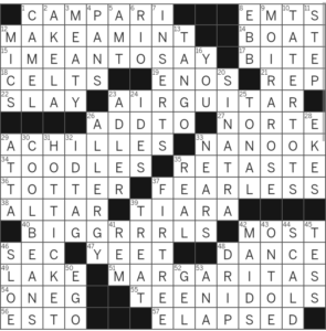 LA Times Crossword Answers Saturday September 30th 2023
