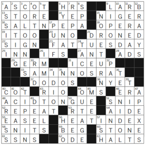 LA Times Crossword Answers Monday October 30th 2023