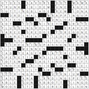 LA Times Crossword Answers Sunday October 15th 2023