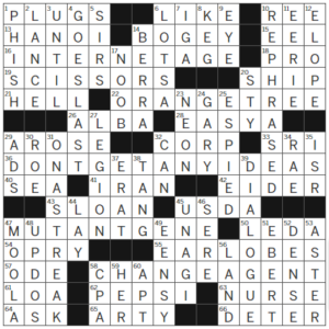 LA Times Crossword Answers Thursday October 12th 2023