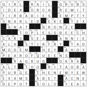 LA Times Crossword Answers Thursday October 5th 2023
