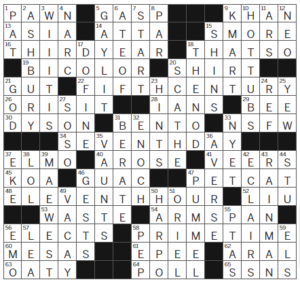 LA Times Crossword Answers Tuesday October 10th 2023