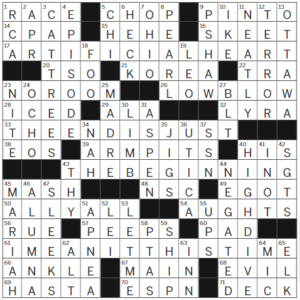 LA Times Crossword Answers Wednesday October 4th 2023