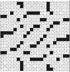 LA Times Crossword Answers Sunday October 8th 2023