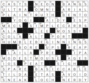 LA Times Crossword Answers Tuesday November 28th 2023