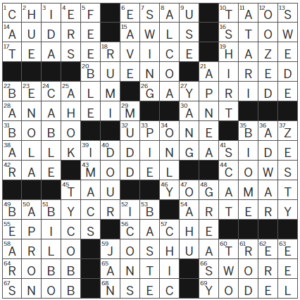 LA Times Crossword Answers Wednesday November 29th 2023