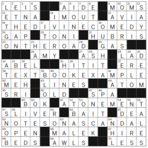 LA Times Crossword Answers Friday December 1st 2023