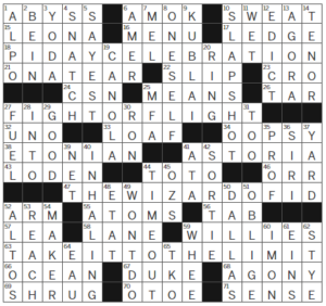LA Times Crossword Answers Friday January 12th 2024