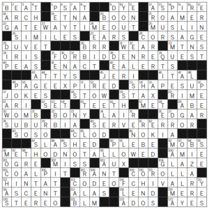 LA Times Crossword Answers Sunday January 7th 2024