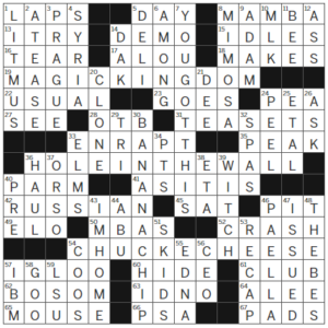 LA Times Crossword Answers Tuesday January 9th 2024