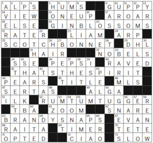 LA Times Crossword Answers Wednesday January 10th 2024