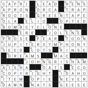 LA Times Crossword Answers Wednesday January 3rd 2024