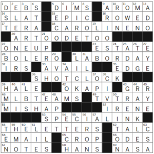 LA Times Crossword Answers Friday March 15th 2024