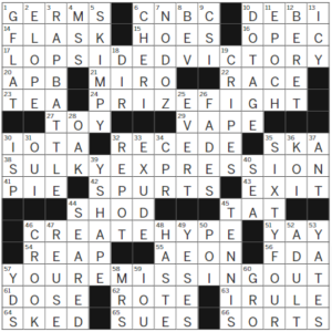 LA Times Crossword Answers Friday March 8th 2024
