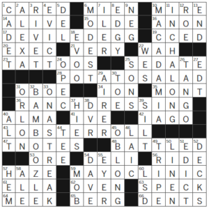 LA Times Crossword Answers Monday March 18th 2024