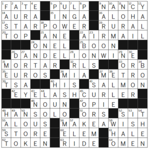 LA Times Crossword Answers Monday March 25th 2024