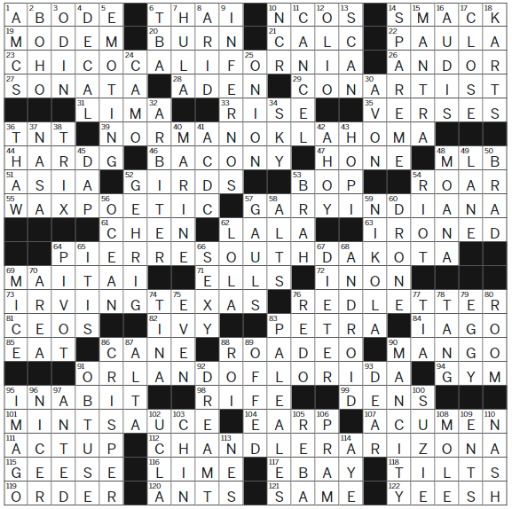 LA Times Crossword Answers Sunday August 11th 2025